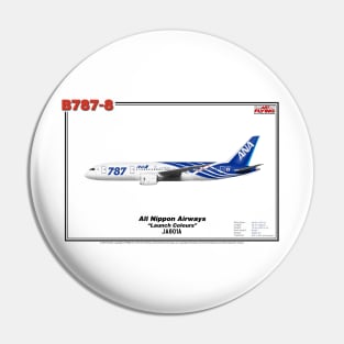 Boeing B787-8 - All Nippon Airways "Launch Colours" (Art Print) Pin