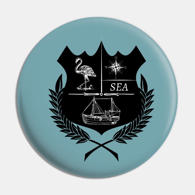 Sea Farers Crest Pin by ArtisticEnvironments