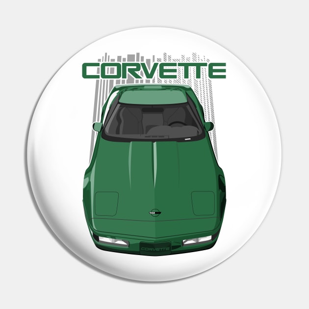 Corvette C4-green Pin by V8social