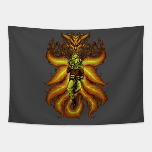 Demon fire anime Tapestry