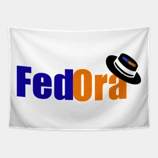 Funny Fedora T-shirt Design Gift Idea to your friends Tapestry