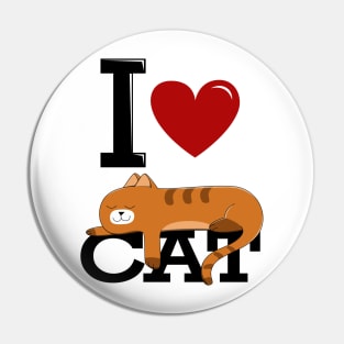 i Love Cat Pin