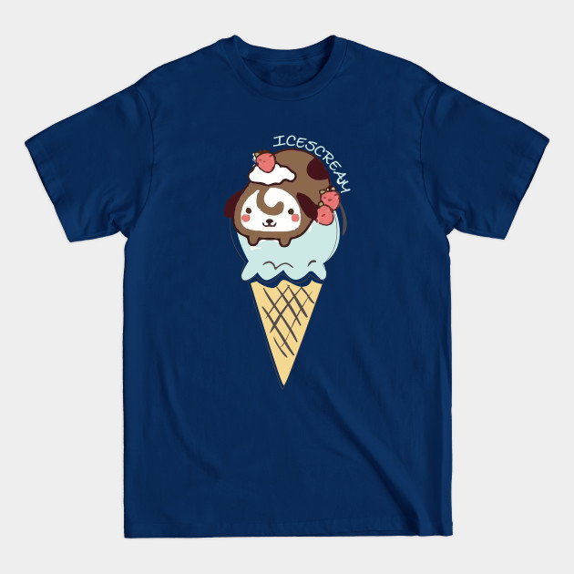 Disover Ice Scream - I Scream Dog Doggie Puppy Ice Cream Design - Ice Cream - T-Shirt