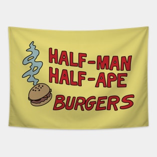 Half-Man Half-Ape Burgers Tapestry