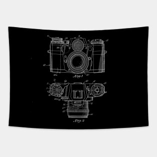 Camera Vintage Patent Drawing Tapestry