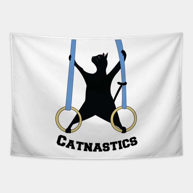 Catnastics rings Tapestry by laurie3