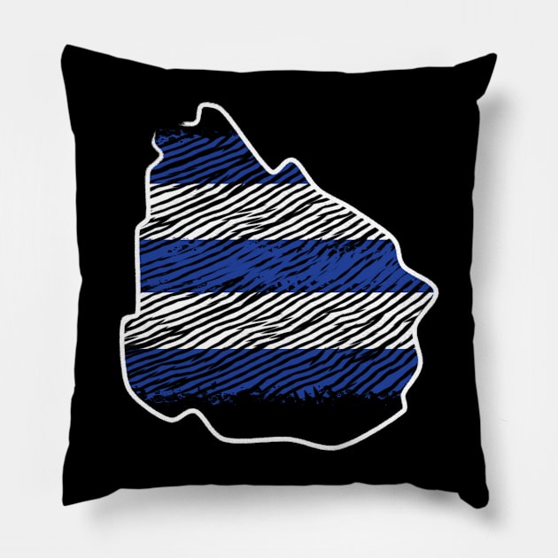 Uruguay South America Tshirt Pillow by thefriendlyone