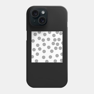 Irregular Mandala Pattern in Black and White Phone Case