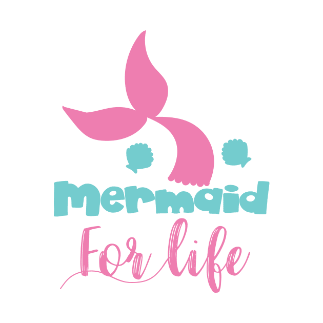 Mermaid For Life, Mermaid Tail, Mermaid Silhouette by Jelena Dunčević