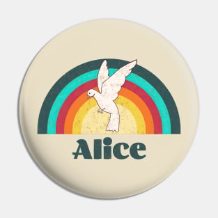 Alice - Vintage Faded Style Pin