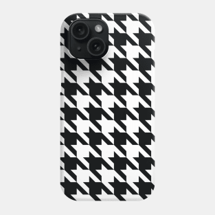 Classic Houndstooth Black and White Pattern Phone Case