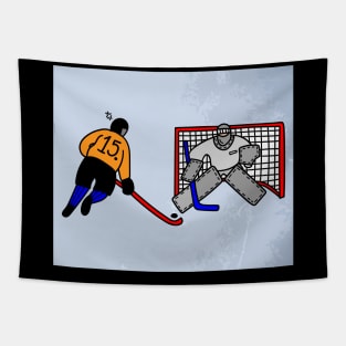 Hockey Sport Penalty Shot Tapestry