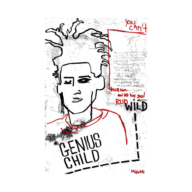 Genius Child Doodle Black by Mijumi Doodles