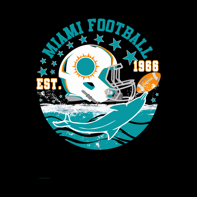 Miami Est 1966 Football Helmet Novelty Dolphin Sports by justiceberate