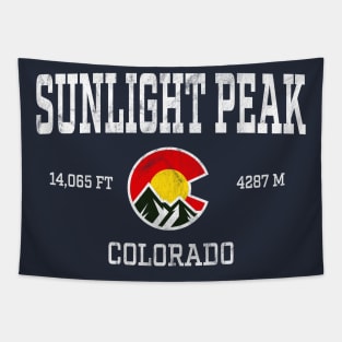 Sunlight Peak Colorado 14ers Vintage Athletic Mountains Tapestry