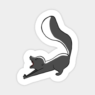 Stretching Sleepy Skunk Magnet