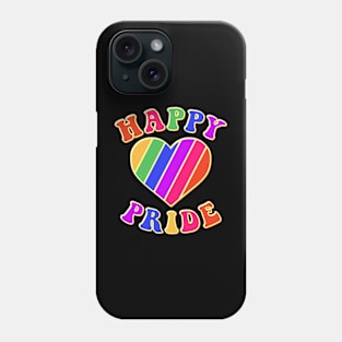 Happy Gay Pride Month March Parade Rainbow Love is Love LGBT Phone Case