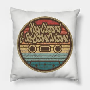 King Gizzard & the Lizard Wizard Retro Cassette Circle Pillow