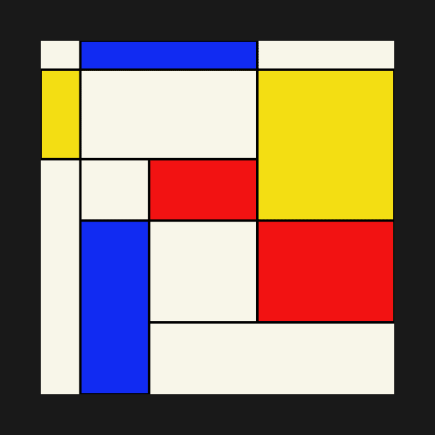 Mondrian inspired abstract art design by pauloneill-art