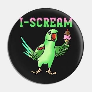 I-Scream Alexandrine Parakeet with Icecream Pin