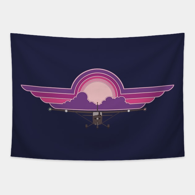 Cessna Sunset Tapestry by Kassi Skye