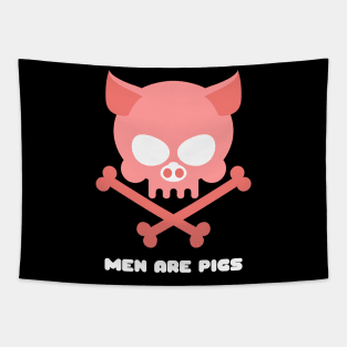 Animal Skull Pig Skull Men Are Pigs Men Are Trash Statement Evil Pig Tapestry