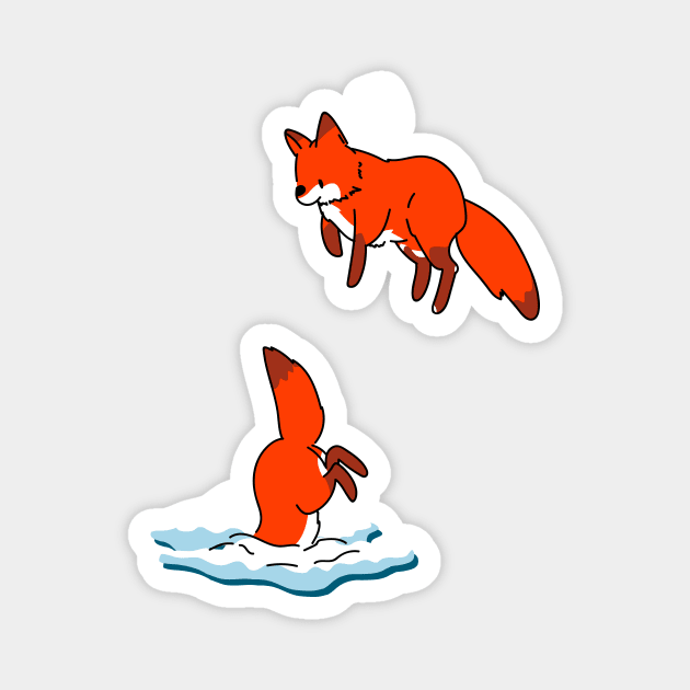 Fox Jump Magnet by CozySkull