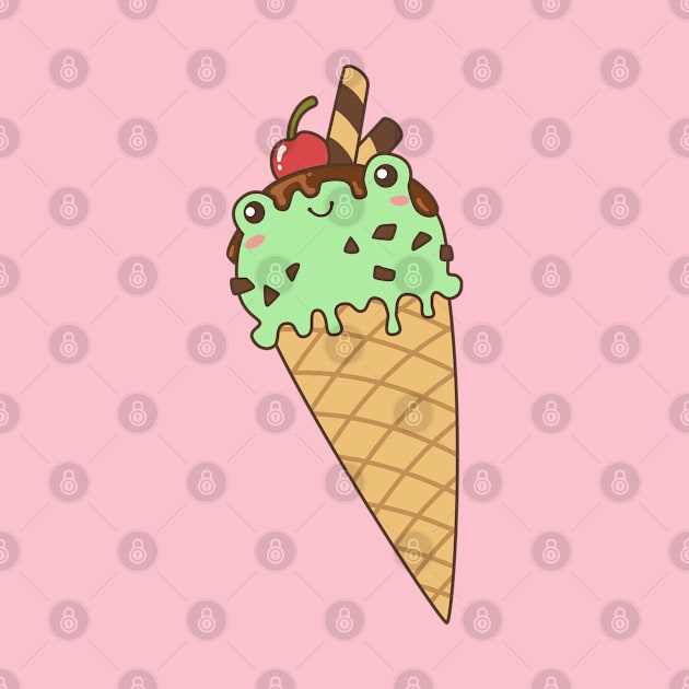 Mint & Choco Frog Ice Cream by ElectricFangs