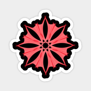 Red mandala Magnet