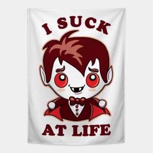 I Suck At Life | Cute Vampire Tapestry