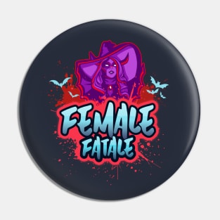 Halloween Female Vampire Pin