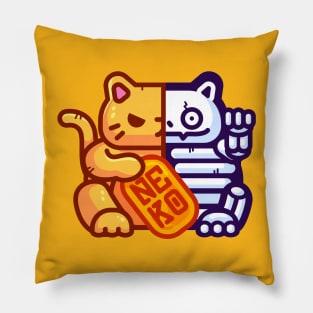 Maneki Neko Skeleton Pillow