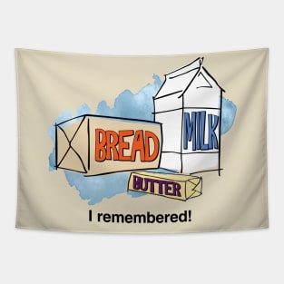 Loaf of Bread, Container of Milk, Stick of Butter Tapestry