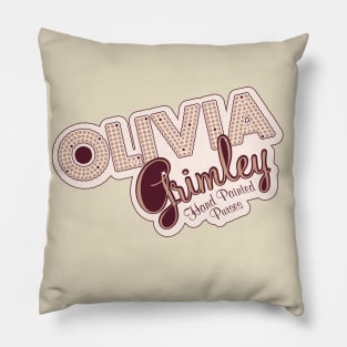 Olivia Grimley Hand Painted Purses Logo Pillow