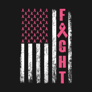 Breast Cancer Awareness Pink Ribbon Women Fight Survivor T-Shirt