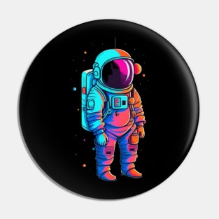 Astronaut Vaporwave Color Pin