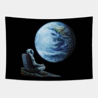 Meditating Astronaut Tapestry