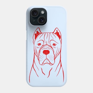 Cane Corso (Light Blue and Red) Phone Case