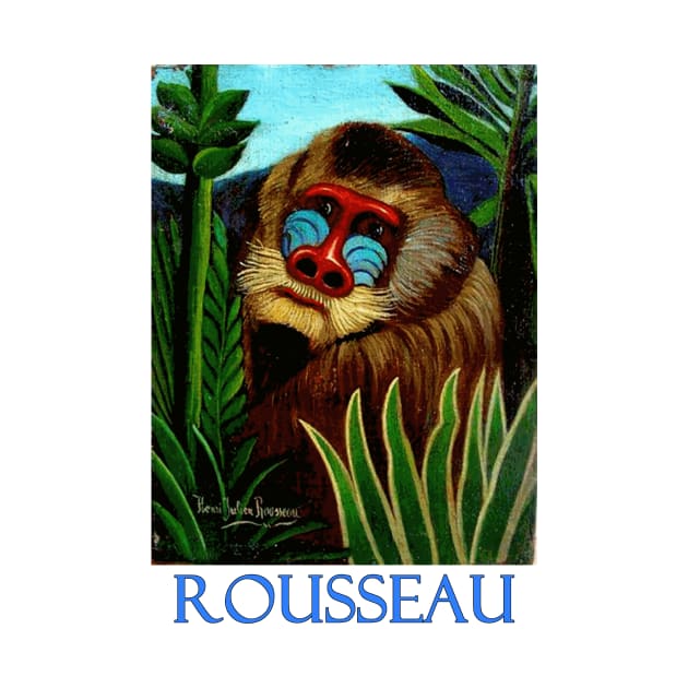 Mandrill in the Jungle by Henri Rousseau by Naves