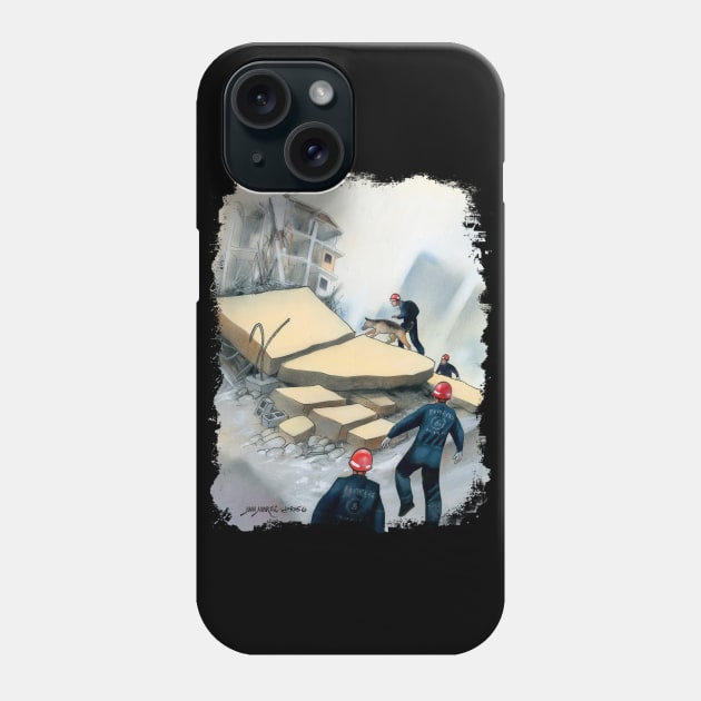 Fireman Earthquake Phone Case by Juan Alvarez & Jorge Gomez Shop