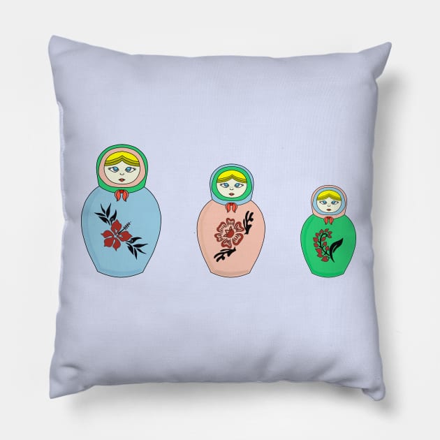 Matryoshka doll Pillow by DiegoCarvalho