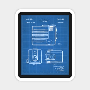 Box Camera Patent - Photographer Photography Fan Art - Blueprint Magnet