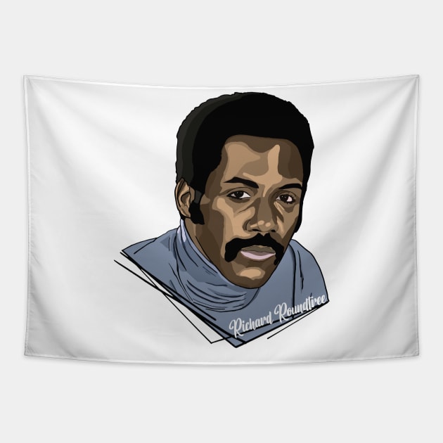 Richard Roundtree Portrait Tapestry by vectrus