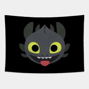 Fairytale Dream Black Dragon Tapestry