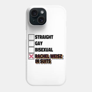 Straight Gay Bisexual Rachel Weisz In Suits Phone Case