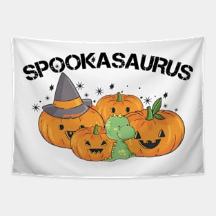 Spookasaurus Spooky Season, Halloween Pumpkin Design, Spooky Halloween, Funny Tis the Season , Halloween Boys And Girls Tapestry