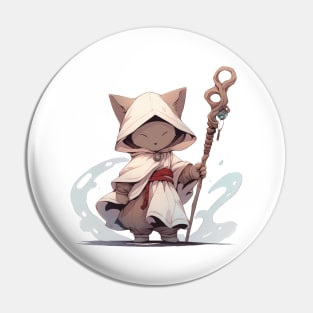 Mystic Monk Cat Hero Pin