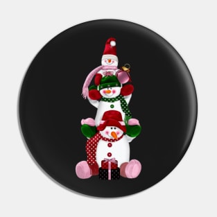 Snowman Family Pin