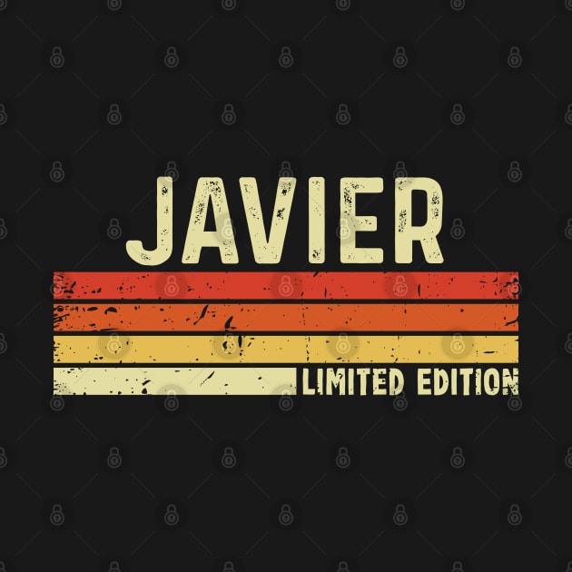 Javier First Name Vintage Retro Gift For Javier by CoolDesignsDz