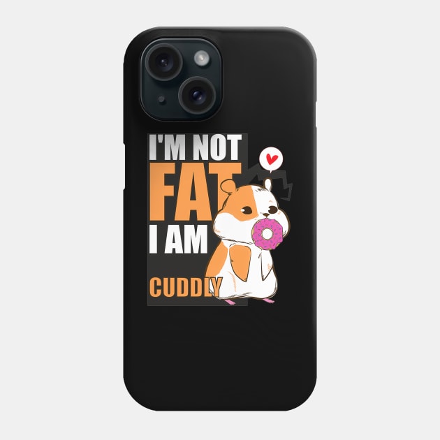 Hamster eating donut Phone Case by Tianna Bahringer